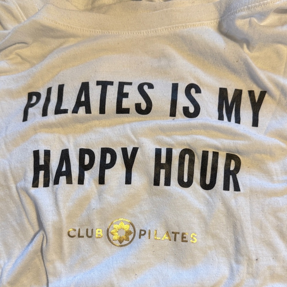 Club Pilates White Short Sleeve Tee